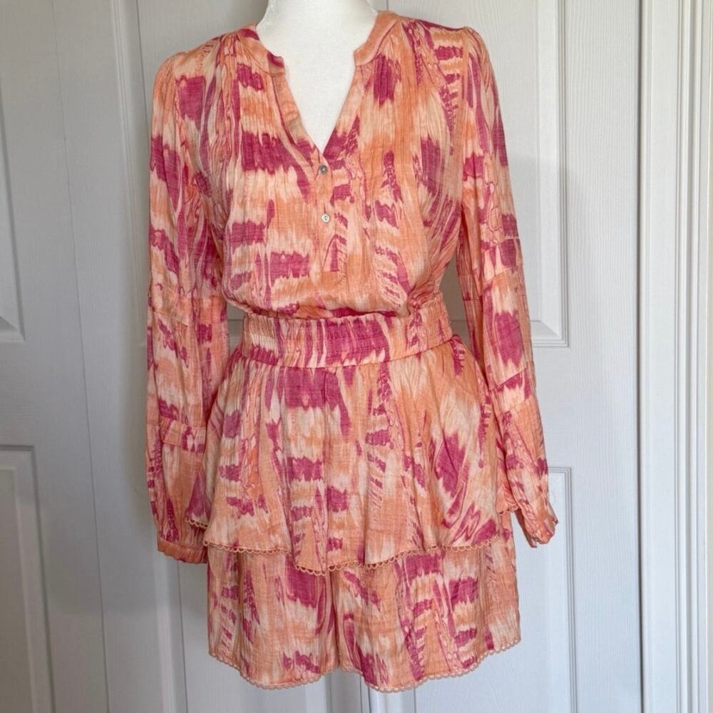 Nicole Miller New York Amber Double Tiered Pull-on Ruffled Skort Set Size Large